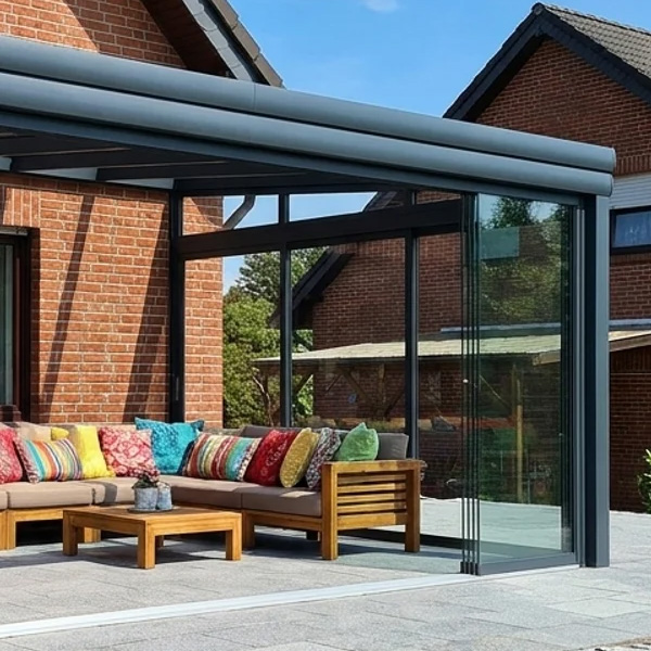 Seitenwand-Verglasung Terrassendach – Terrasse Direkt
